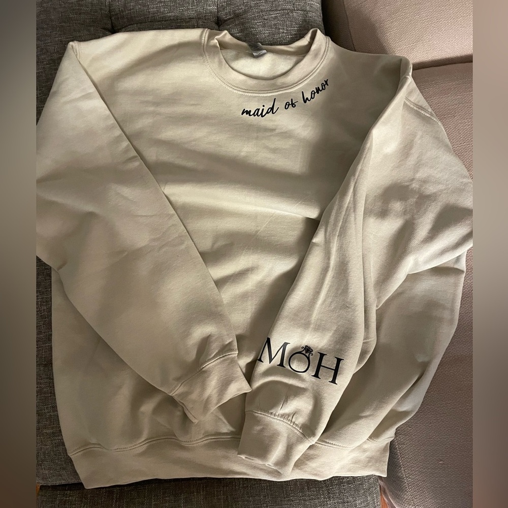 Maid of honor vinyl printed crewneck